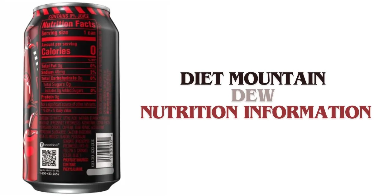 diet mountain dew nutrition information