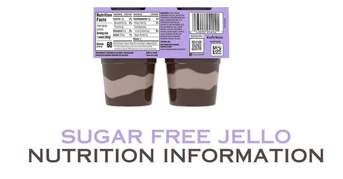 sugar free jello nutrition information