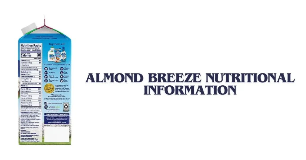 almond breeze nutritional information