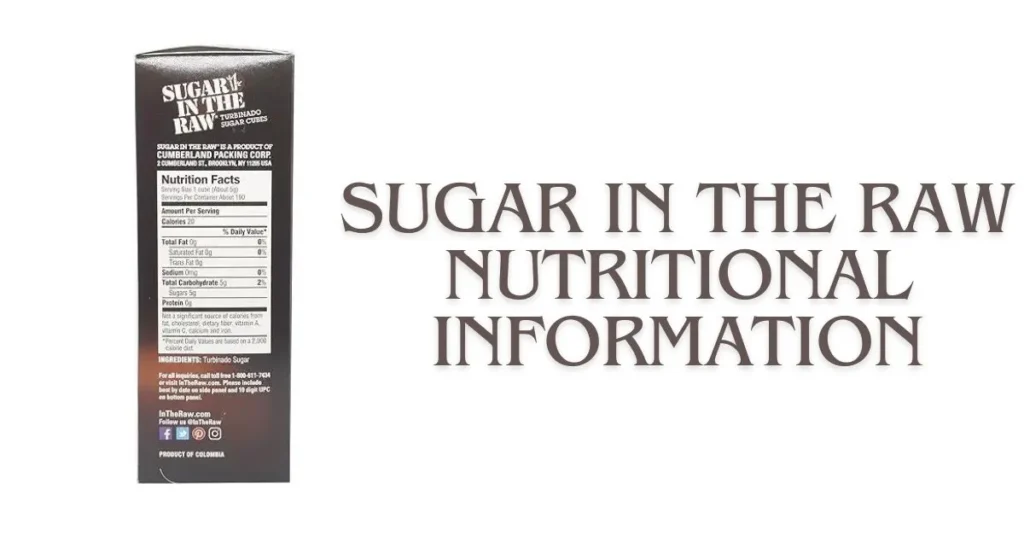 sugar in the raw nutritional information